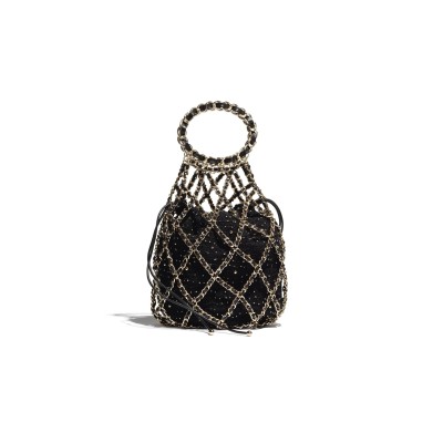 CHANEL TWEED DRAWSTRING BAG 596321 (30*25*5cm)